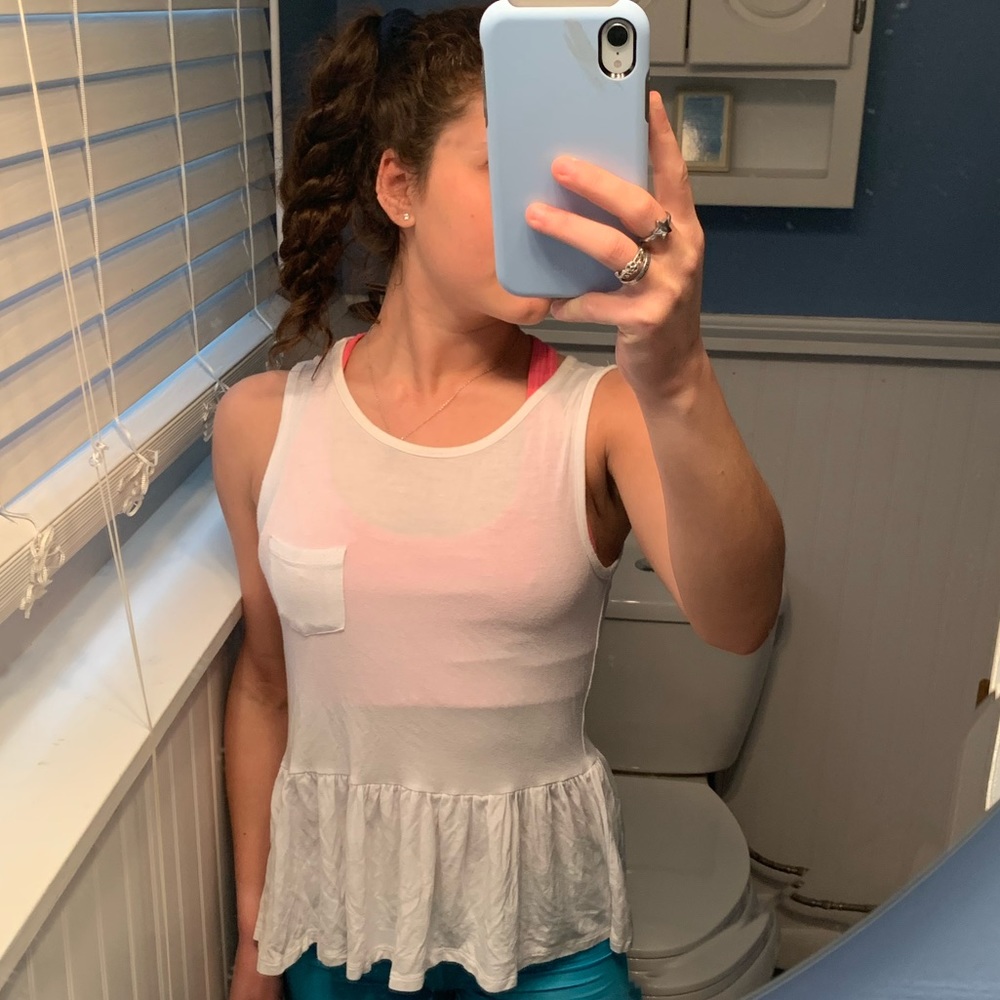 Plain white dressy tank top